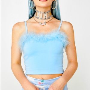 Sugar Thrillz (Dollskill)- SKY DREAM FANTASY MARABOU TANK